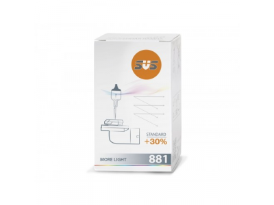 Автолампа галогенная SVS 881 12V 27W PGJ13 Standard +30%