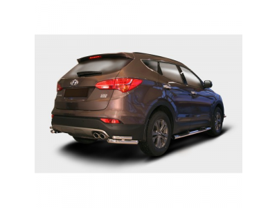 Защита задняя уголки d60/42 двойные,Hyundai Santa Fe 2013-, HYSF.76.1628 от SOUZ96 Защита задняя уголки d60/42 двойные,Hyundai Santa Fe 2013-, HYSF.76.1628